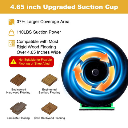 Floor Gap Fixer Tool Kit with 4.7" Suction Cup & Rubber Mallet, Multicolor