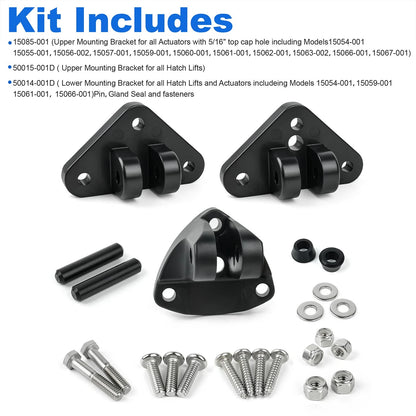 Actuator MOUNTING Bracket 15099-001 Replacement Kit 15099-001 ,Black