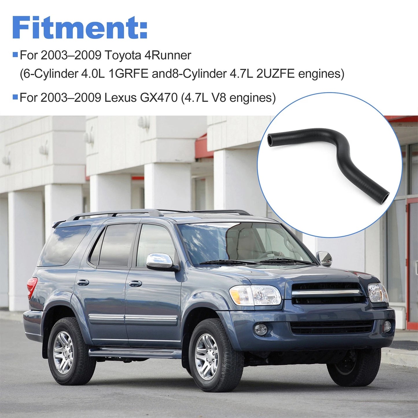 44348-35250 Power Steering Reservoir to Pump Hose Fit 2003-2009 Toyota 4Runner