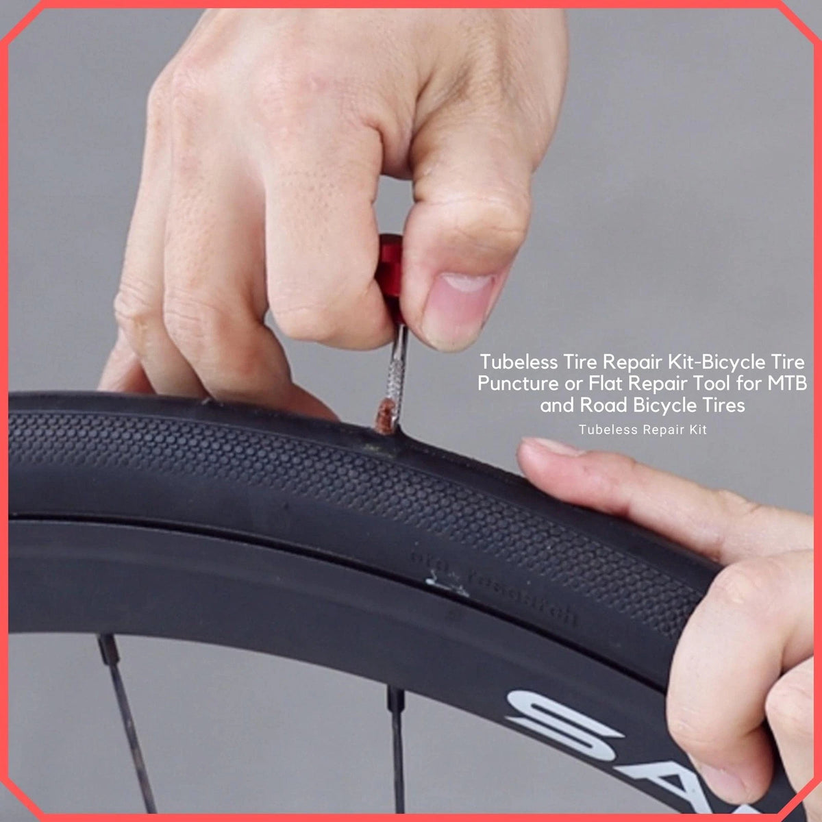 PAX 12 Pcs Tubeless Bike Tire Repair Kit, Includes Storage Canister, Sky Blue