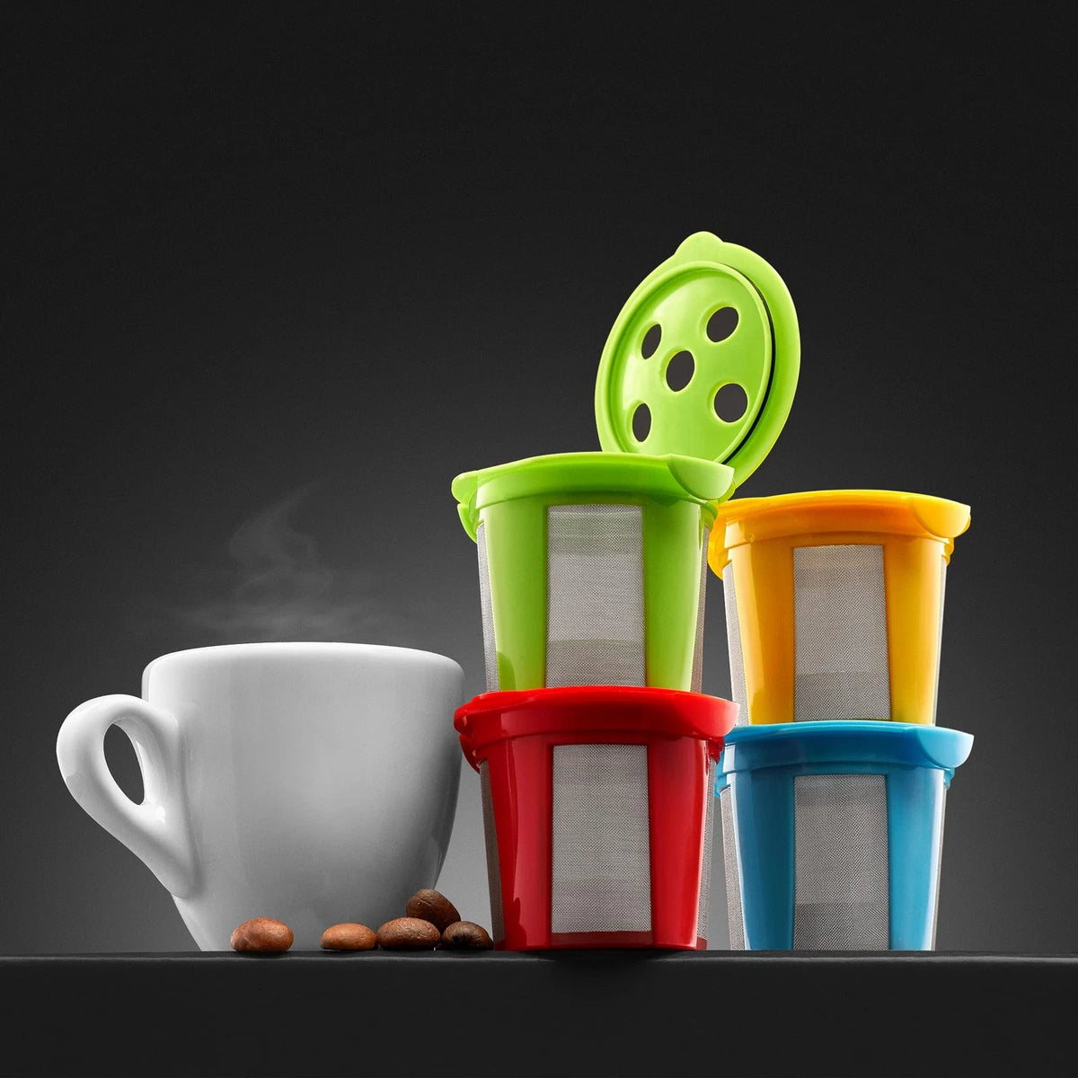 4 Reusable K Cups for Keurig K Supreme, K Supreme Plus, K Slim with...