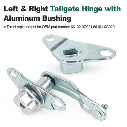 Tailgate Support Hinge LH & RH for 2007-2021 Toyota Tundra, Upgrade Aluminum