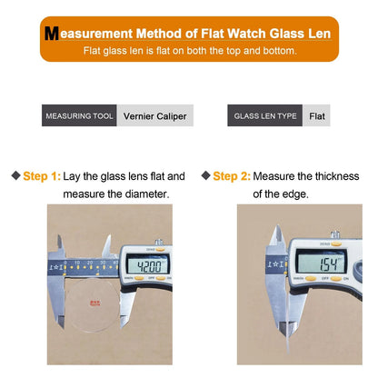 HARFINGTON Watch Crystal Glass Len 19mm Dia 1.5mm Thick x 1.5mm, Clear