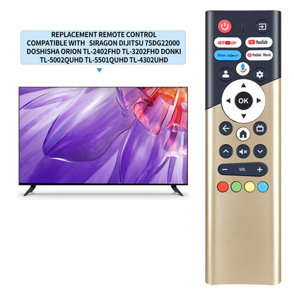 Voice Remote Control For Dijitsu TV 58DG22000 75DG22000 86DG22000