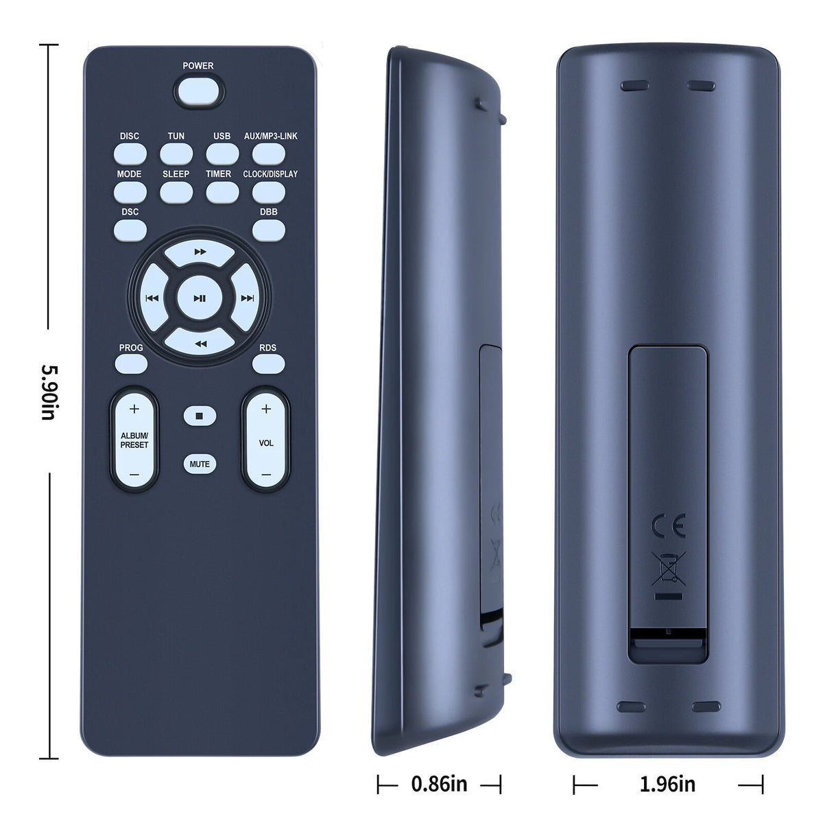 Replacement Remote Control For Philips MCM355 MCM355/12 Micro Hi-Fi System