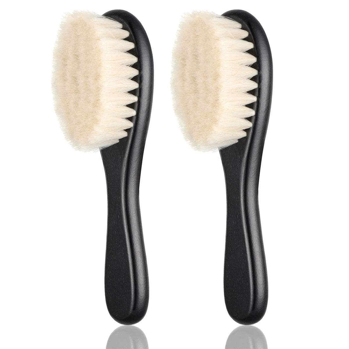 Shappy 2 Pieces Barber Fade Brush Men Beard 2 Count (Pack of 1), Black