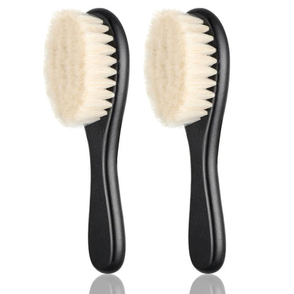 Shappy 2 Pieces Barber Fade Brush Men Beard 2 Count (Pack of 1), Black