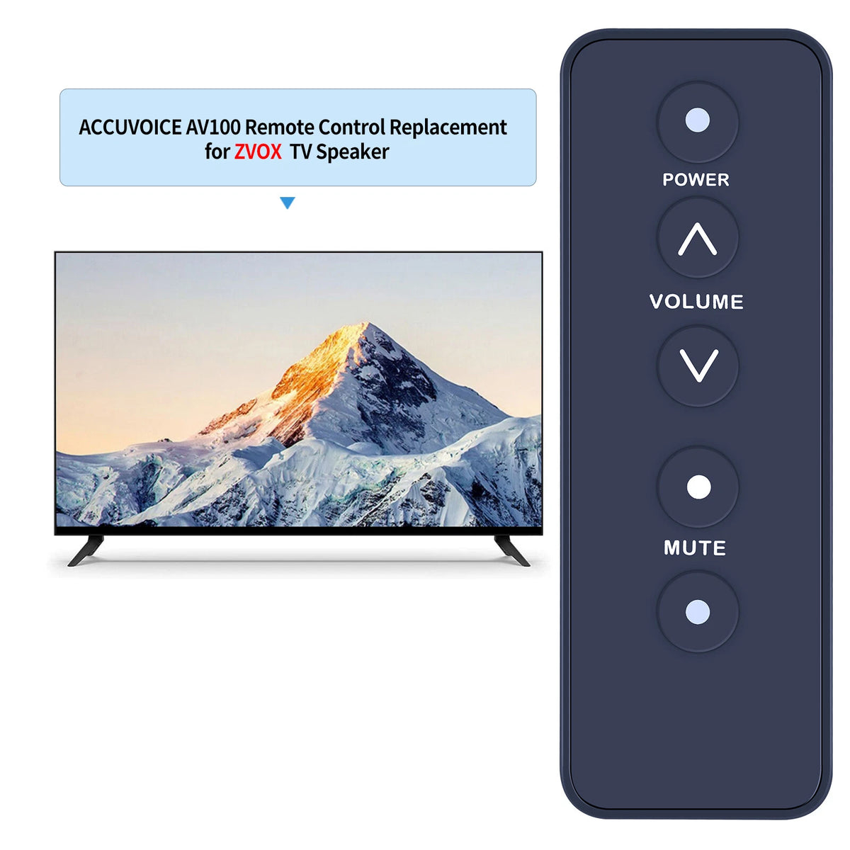 Replacement Remote Control For ZVOX AccuVoice AV100 TV Speaker