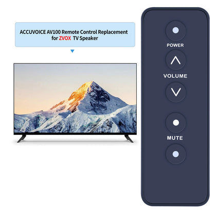 Replacement Remote Control For ZVOX AccuVoice AV100 TV Speaker