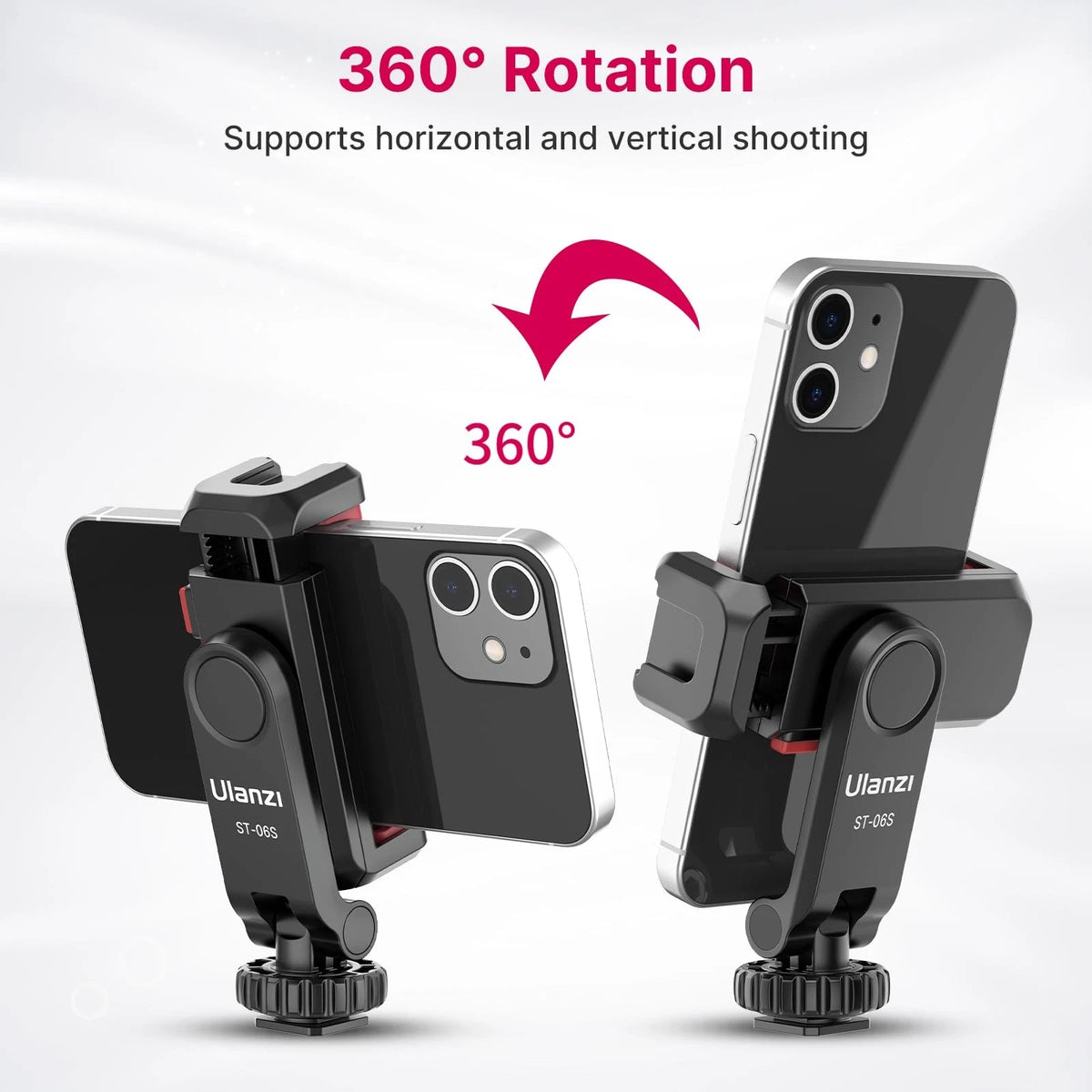 Phone Tripod Mount Holder for iPhone - ULANZI ST-06S Camera 10*8*6cm,