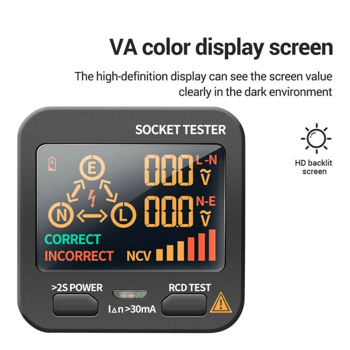 US Plug AC11 Socket Tester Digital Display Voltage Checker Detector Tool