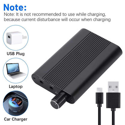 16Ω-300Ω HIFI Headphone Amplifier 3.5mm AUX Audio w/ USB Cable Earphone AMP
