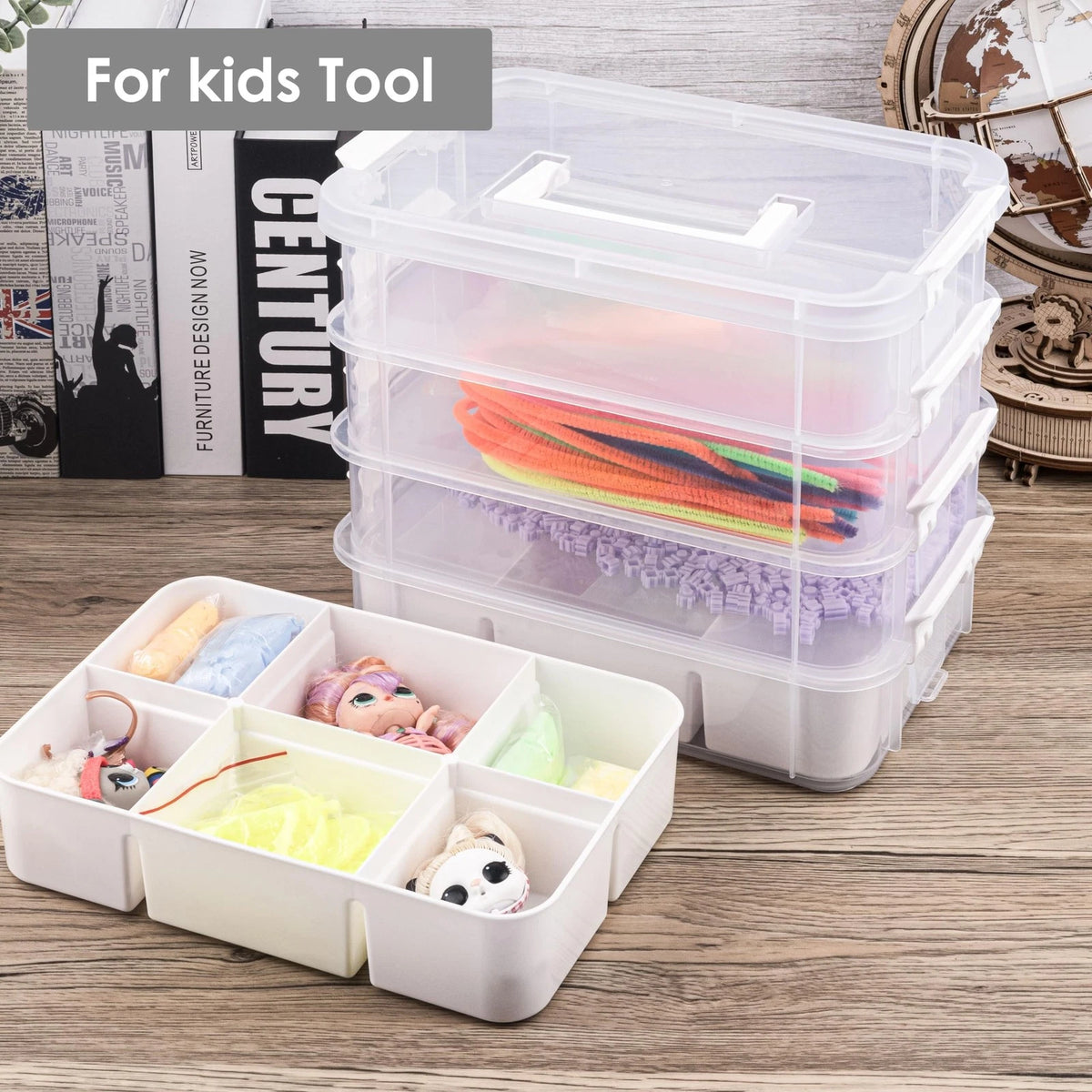 CraftGenes Craft Organizers and Storage, 10QT 4-Layer Durable Large, White