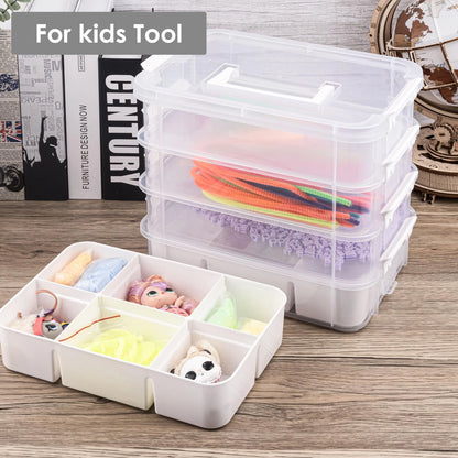 CraftGenes Craft Organizers and Storage, 10QT 4-Layer Durable Large, White