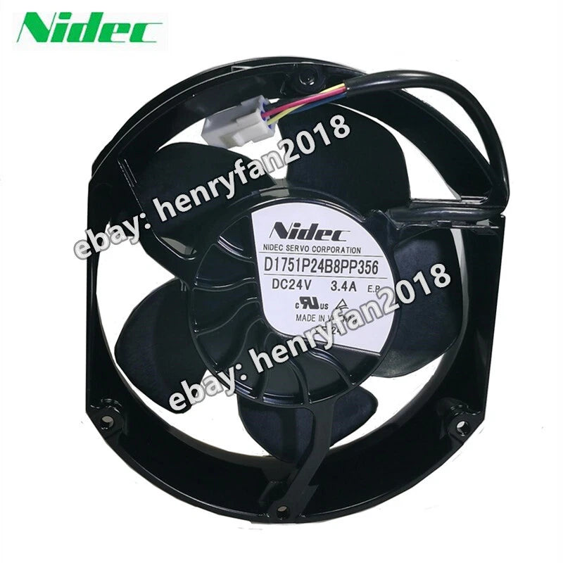 Nidec SERVO D1751P24B8PP356 DC 24V 3.4A 172*150*51MM 4-Pin Inverter Cooling Fan