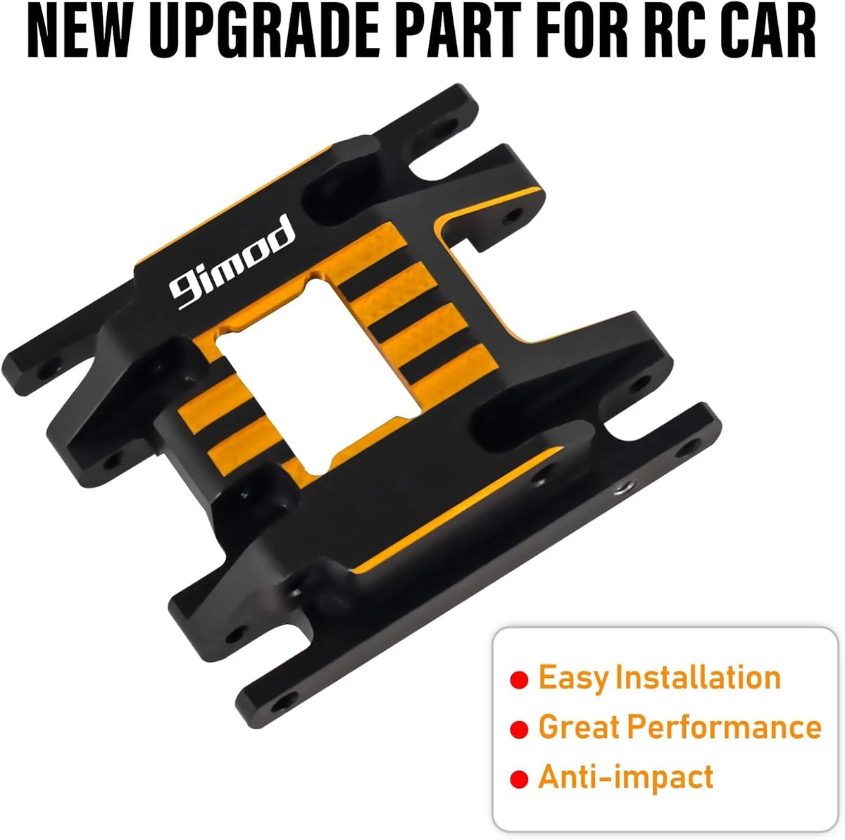 Skid Plate for 1/18 RC Crawler TRX4M Upgrade Parts, CNC Black&orange