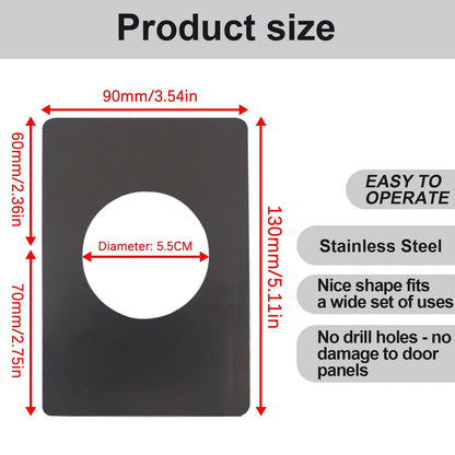 8Pack Door Knob Plate Matte Black, Lock Fixing Cover Backplate Kit Black