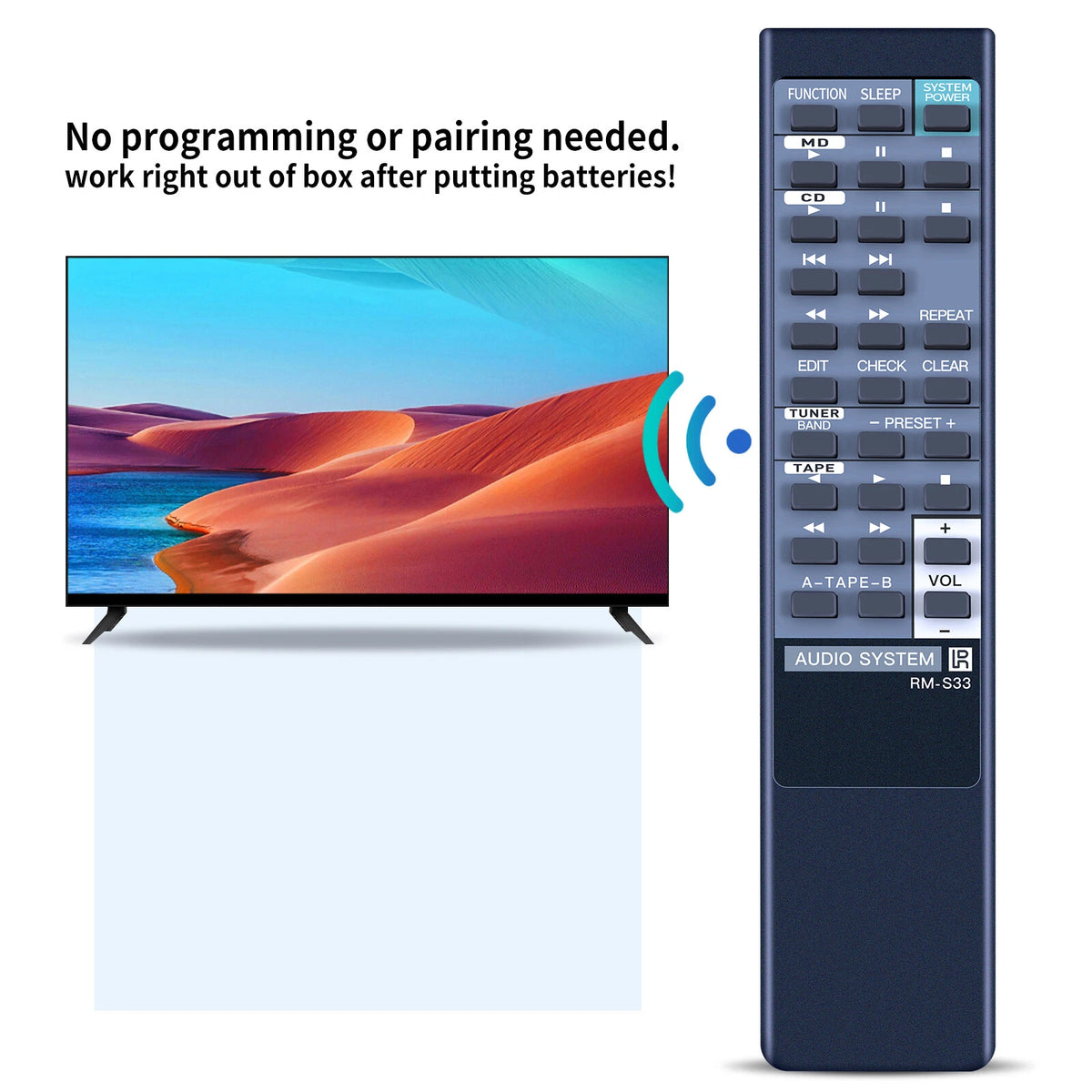 RM-S33 Remote Control For Sony Audio HCD-H801 SS-H801V FH-G80 HCD-H701 FH-G70