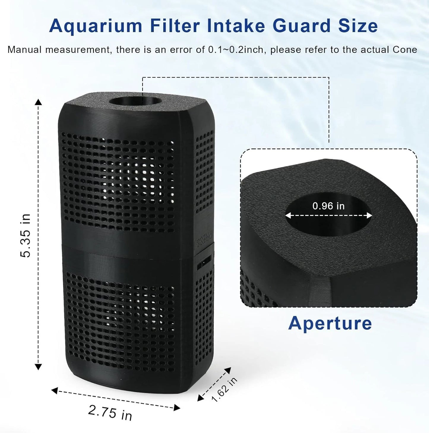 Aquarium Filter Intake Guard, Detachable Guard Black