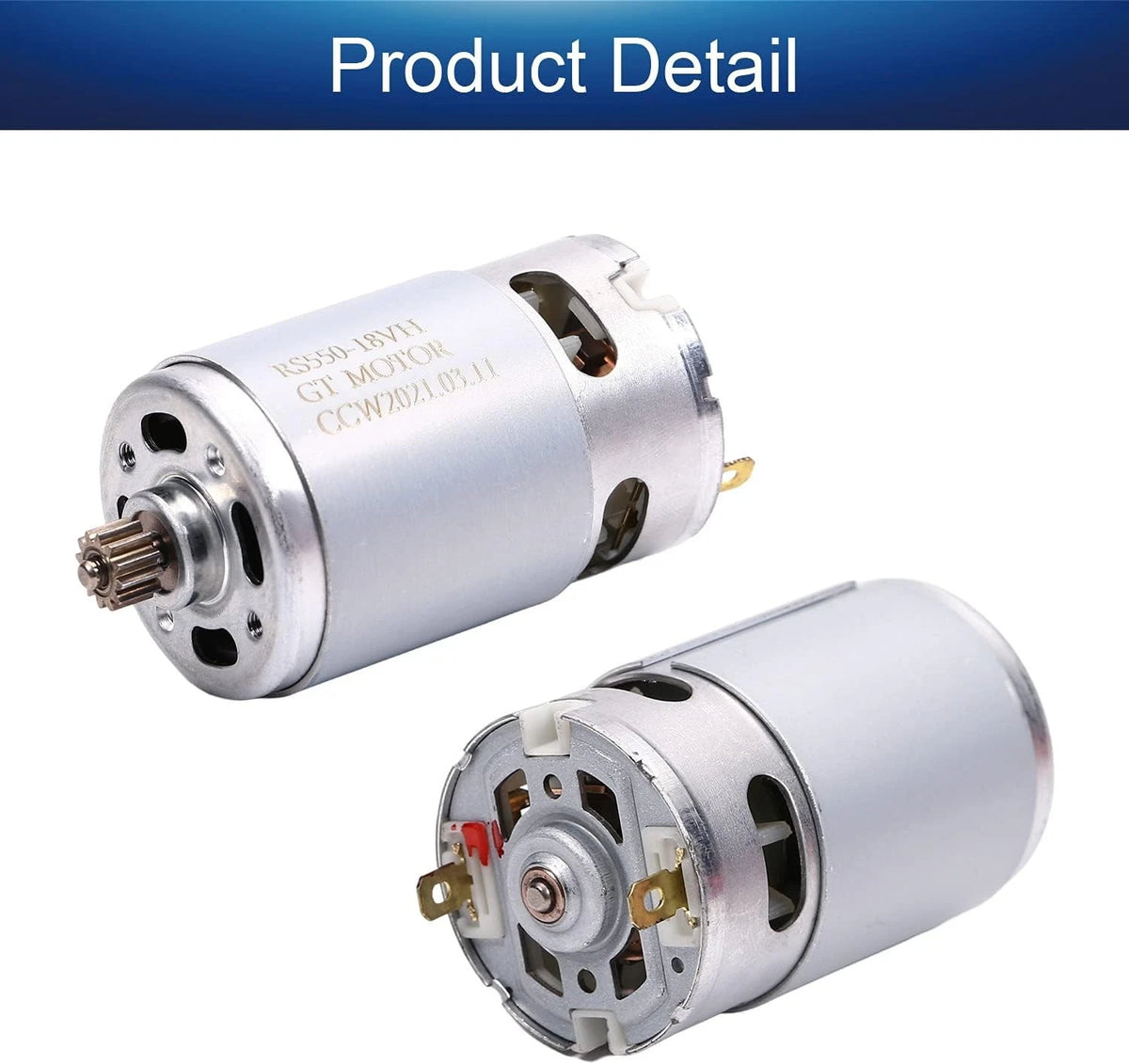 Fielect Electric Gear Motor 12 Teeth for Various DC 18V 12Teeth 20500RPM