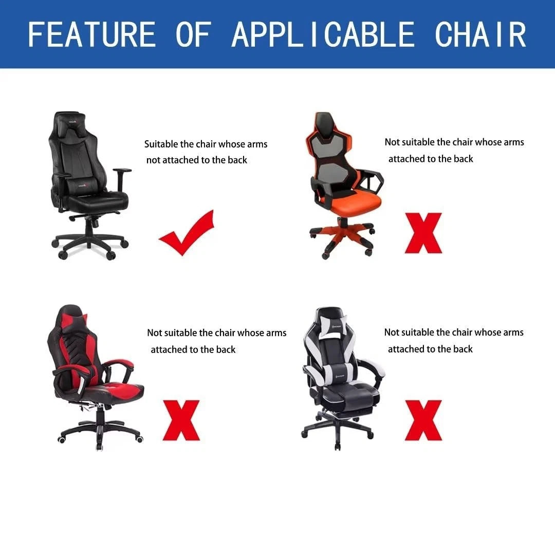 SARAFLORA 2 Pack Gaming Chair Cover, Stretchable X-Large | 2 PCS, Black