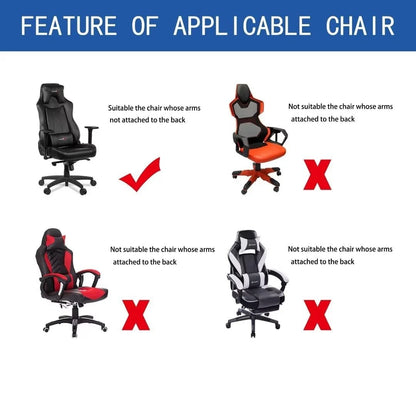 SARAFLORA 2 Pack Gaming Chair Cover, Stretchable X-Large | 2 PCS, Black