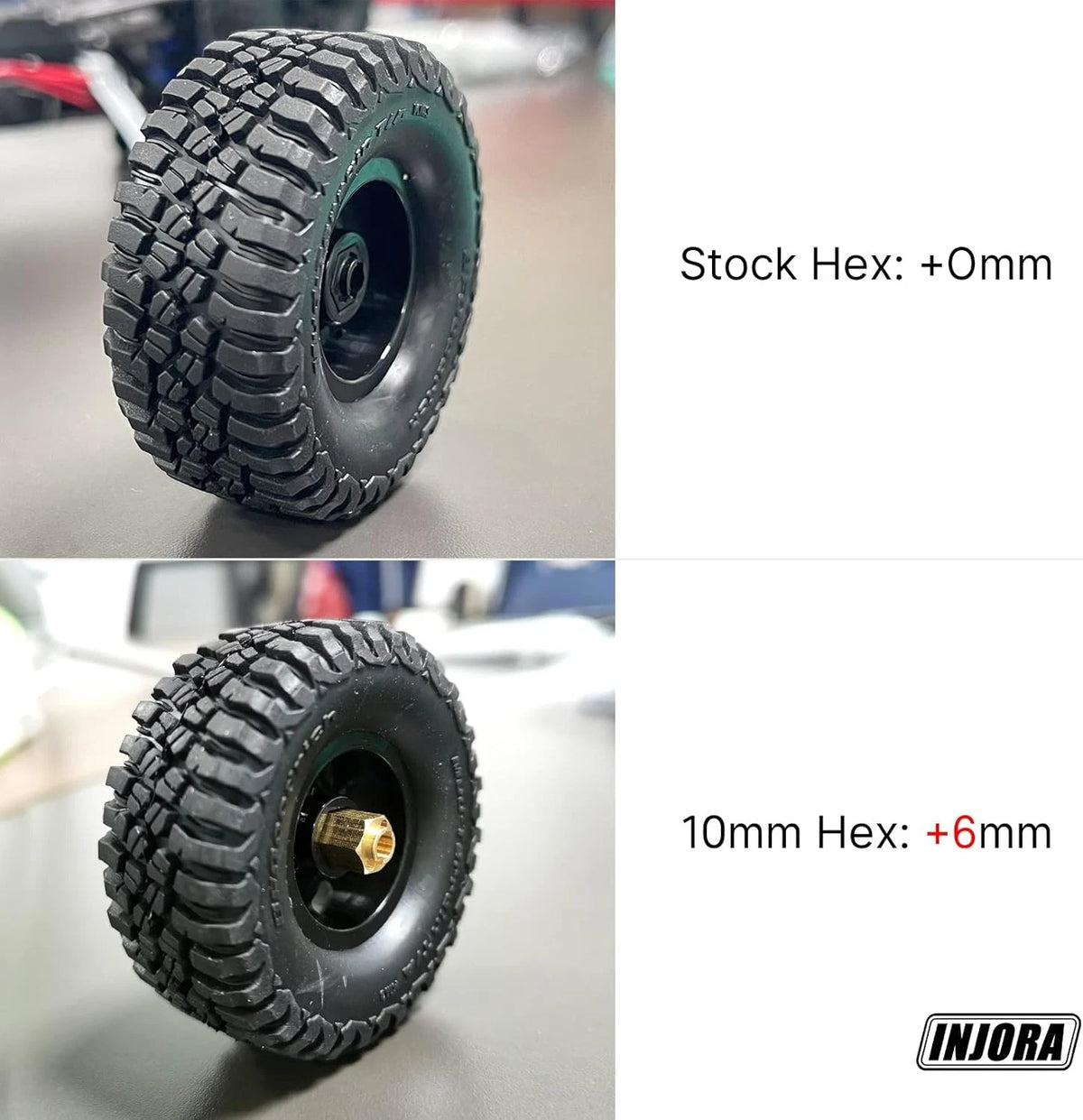 INJORA 12g/Set Brass Wheel Hex Hub 10mm Extenders Adaptor for TRX4M Redcat...