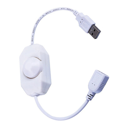 White 5V LED Knob Dimmer Rotary Brightness Controller For LED Strips Lights r