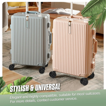 Vivikivi Luggage Replacement Wheels, 2 Pcs Suitcase Double-Row OD 50mm, Black