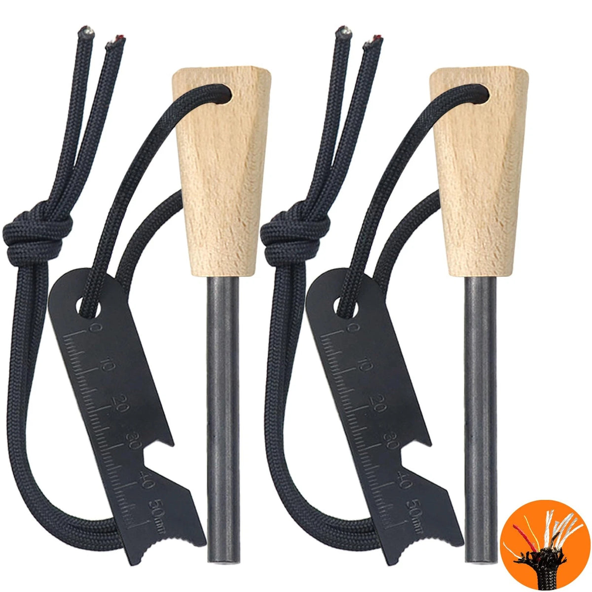 ULTLAT Fire Starter (2 Packs), All-Weather Magnesium Ferro Rod for FS1N