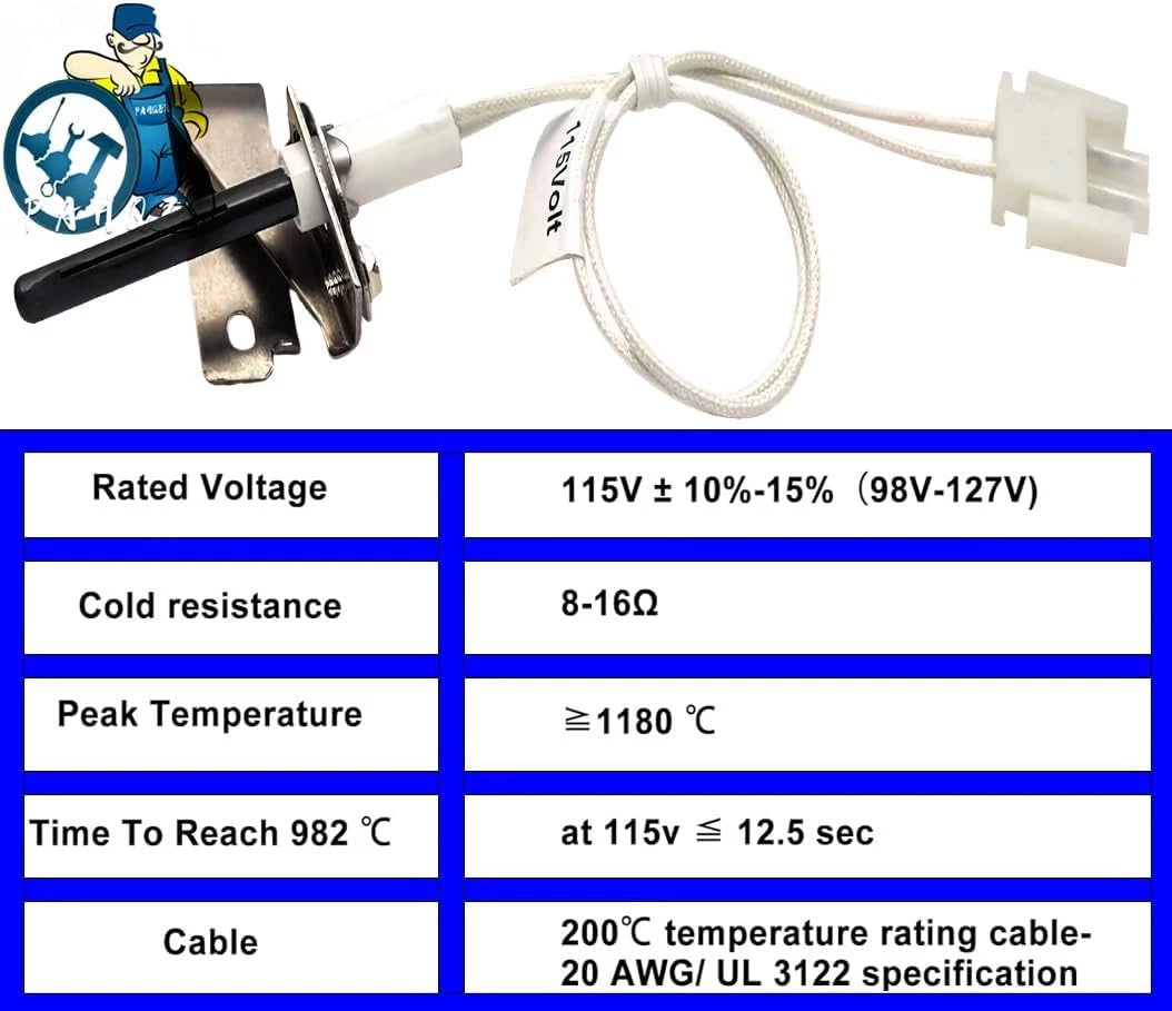903110A Hot Surface Furnace Ignitor Replacement Nordyne Miller white