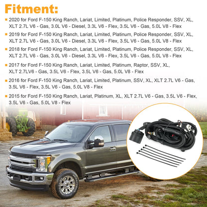 Trailer Tow Wiring Harness For Ford F-150 2015-2020 with Park Aid HL3Z-13A576-A
