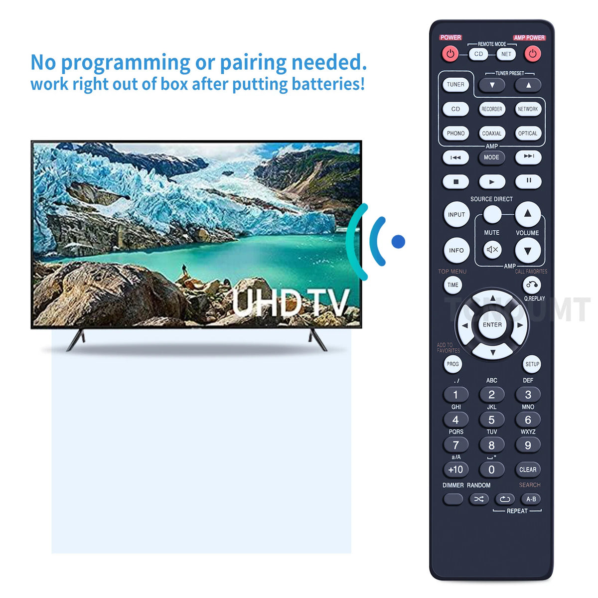 RC003PMCD Replacement Remote Control For Marantz Audio CD6006 PM6006