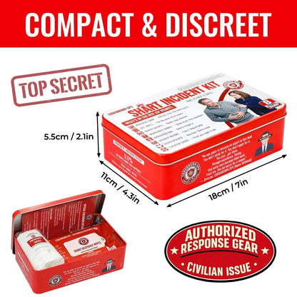 Shart Incident Kit for Men - 8 Items Gag Gifts Funny Novelty Emergency Red