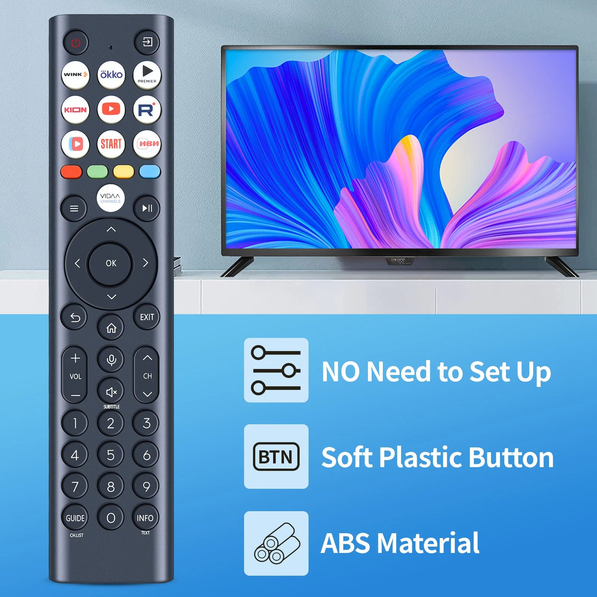 ERF2D38H Replacement Remote Control For Hisense TV
