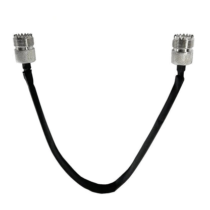 Metal+Plastic Door Pass Through Flat RF Coaxial Cable  UHF Female 12Inch 50 Ohms