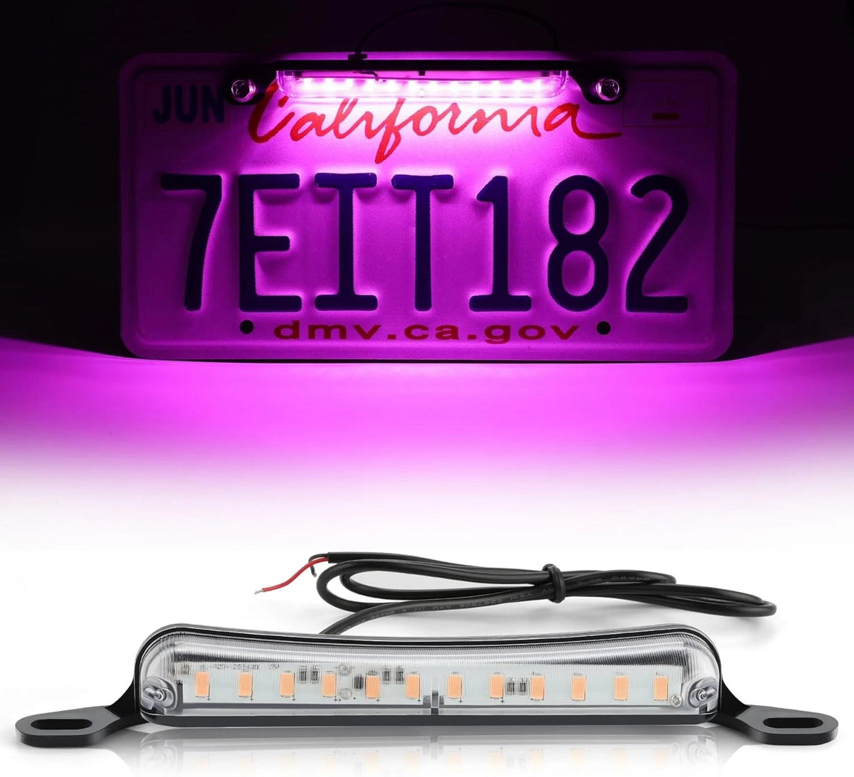 LivTee License Plate Light, Extremely Bright LED Lights Purple