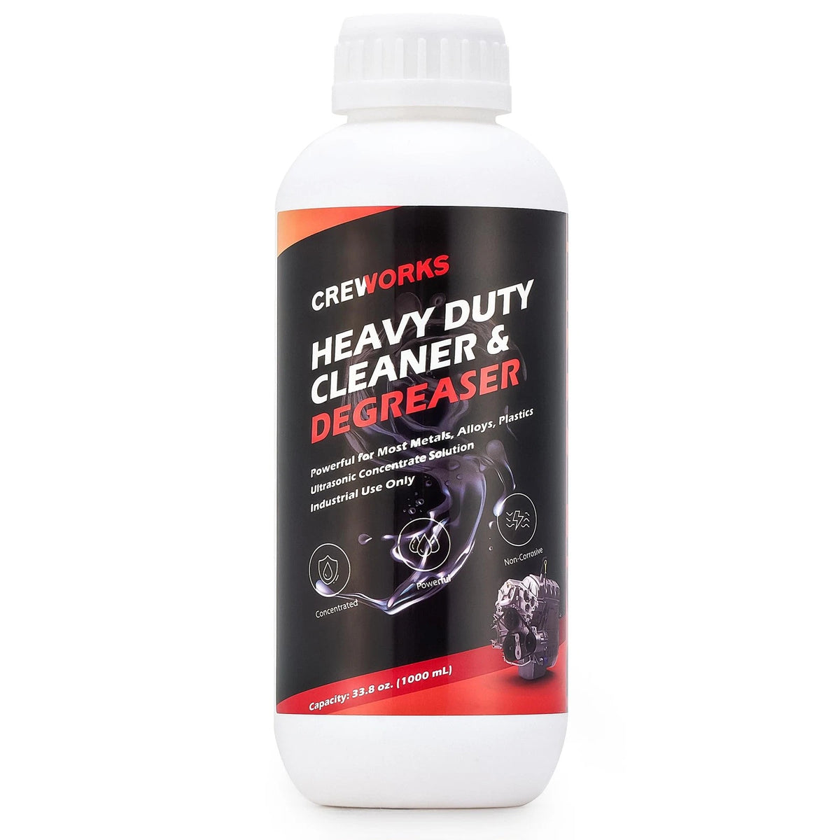 CREWORKS Ultrasonic Cleaner Solution for Carburetors and 34 Fl Oz (Pack of 1)