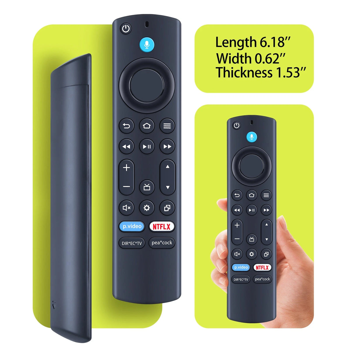 For Toshiba Fire TV Voice Remote Control G2P2-BN00-3464-3U31 Peacock
