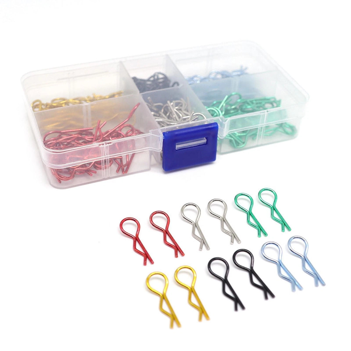 180Pcs 1/10 1/12 On-Road RC Car Body Shell R Shape Clips DIY Metal Pin Neddles