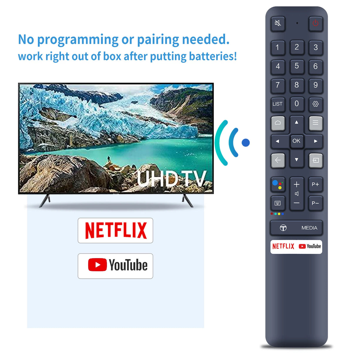 RC901V FMR1 Remote Control For TCL LED TV 32A323 40A323 43P30FS 49P30FS