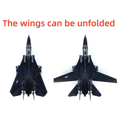 1:100 F-14 Tomcat US Fighter VX-4 Plane Model Alloy Aircraft Military Decoration