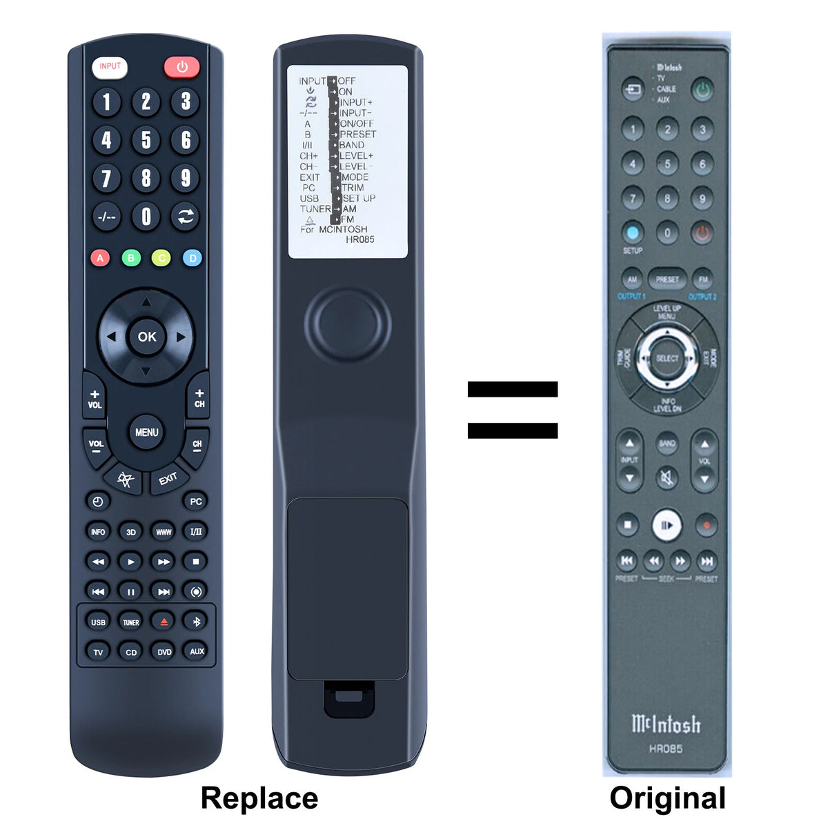Replacement Remote Control For Mcintosh HR085，D1100