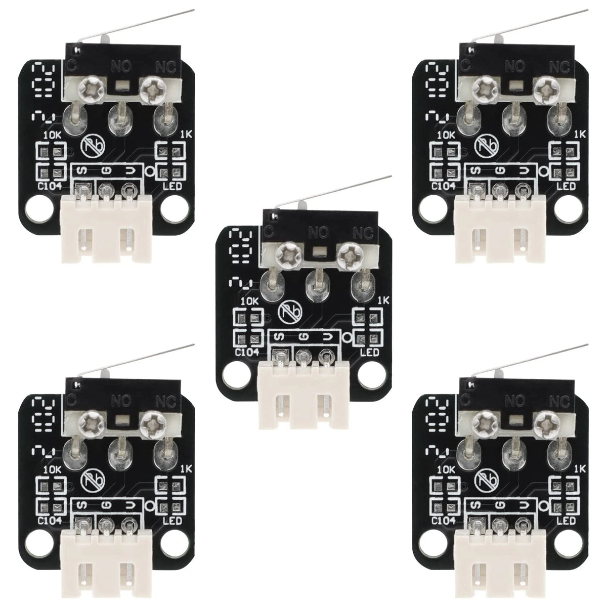 3D Printer Part End Stop Limit Switch，5 Pcs Micro Mechanical Switch 3 Black