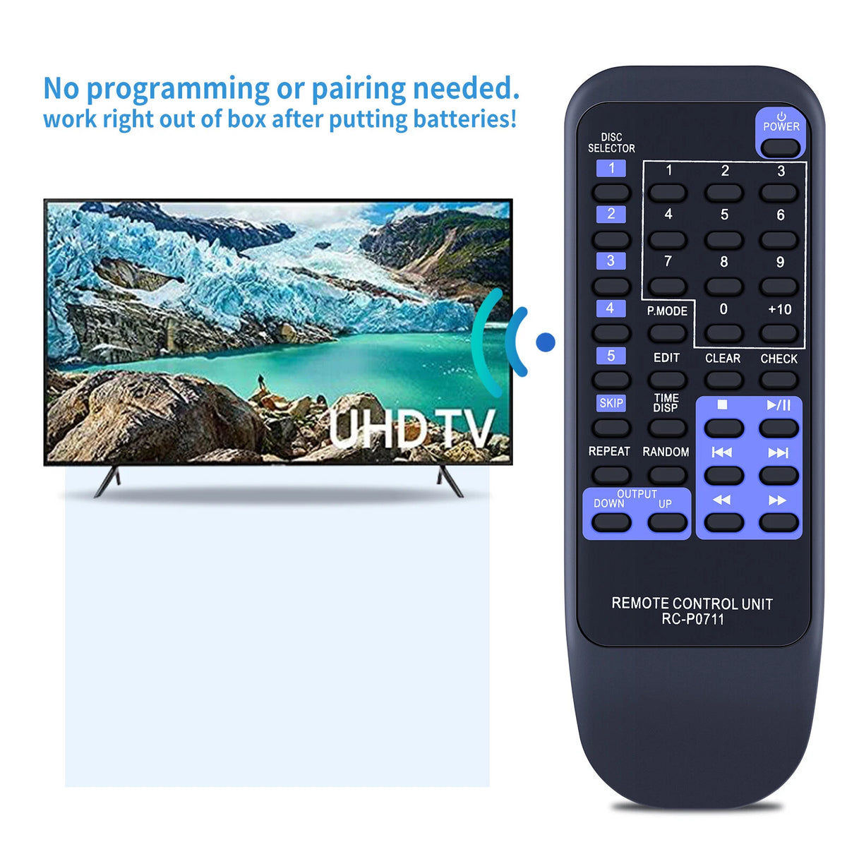 RC-P0711 Remote Control For Kenwood CD Player CD406 CD403 CD404 CD406