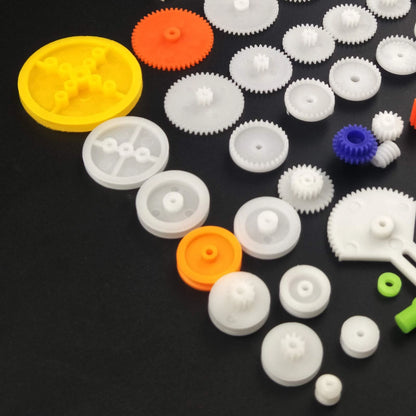 EUDAX 82 pcs Plastic Gear Package Kit - DIY Assortment Small, Assorted