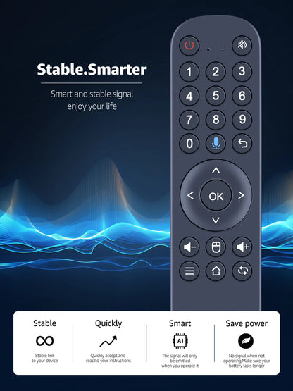 Remote Control For BRAATV 2024 H8 TV Box, HTV H8, HTV 8 with Voice