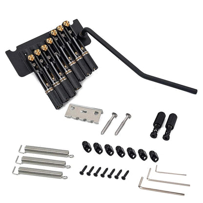 Alnicov 7 String Headless Guitar Bridge Tremolo System with Tailpiece Black