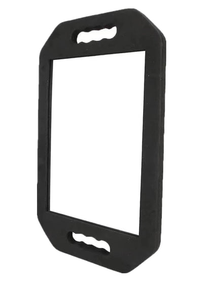 HREW Handle Mirror Large Rectangular Hand 15.7"L x 10.2"W, Black, Hot Pink