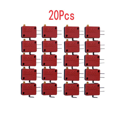 20Pcs Red  3 Pin Microswitch Push Button For Arcade Mame Jamma Games B
